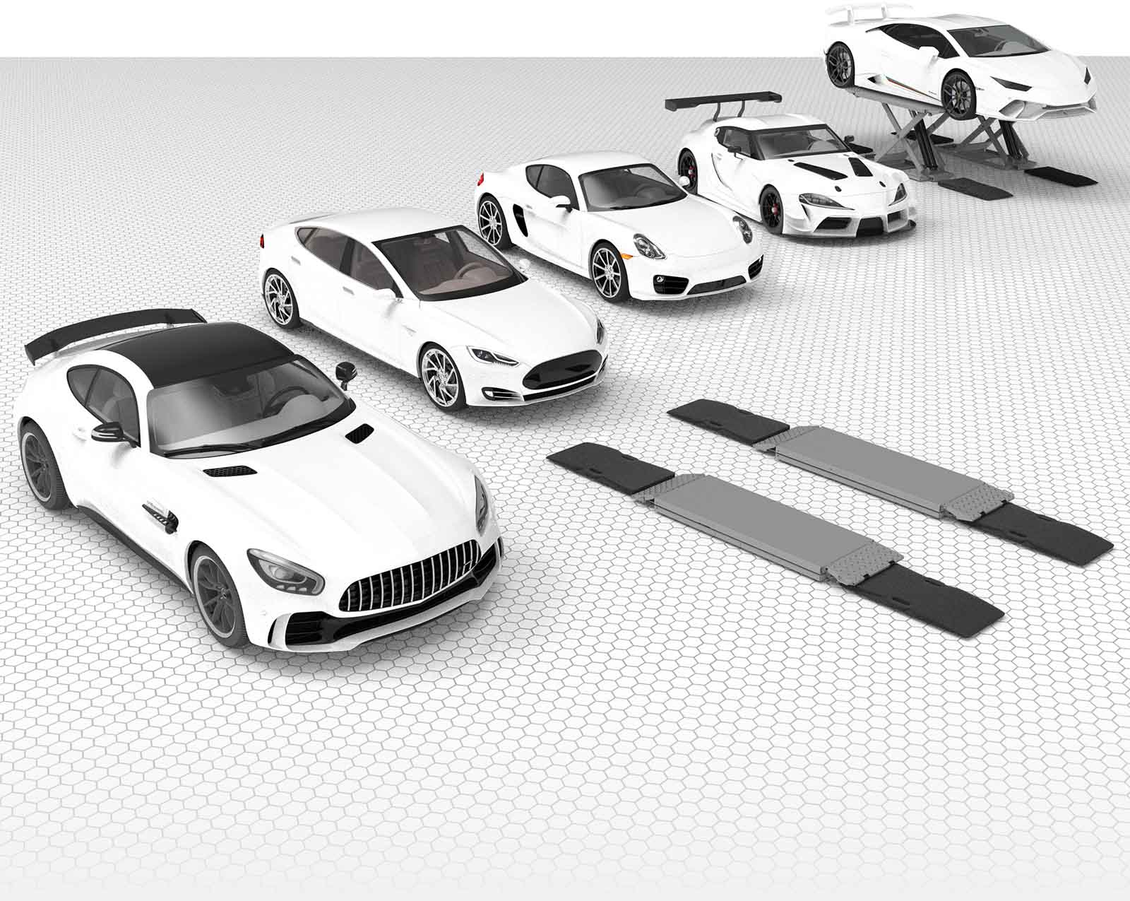 verschiedene tiefergelegte Autos
