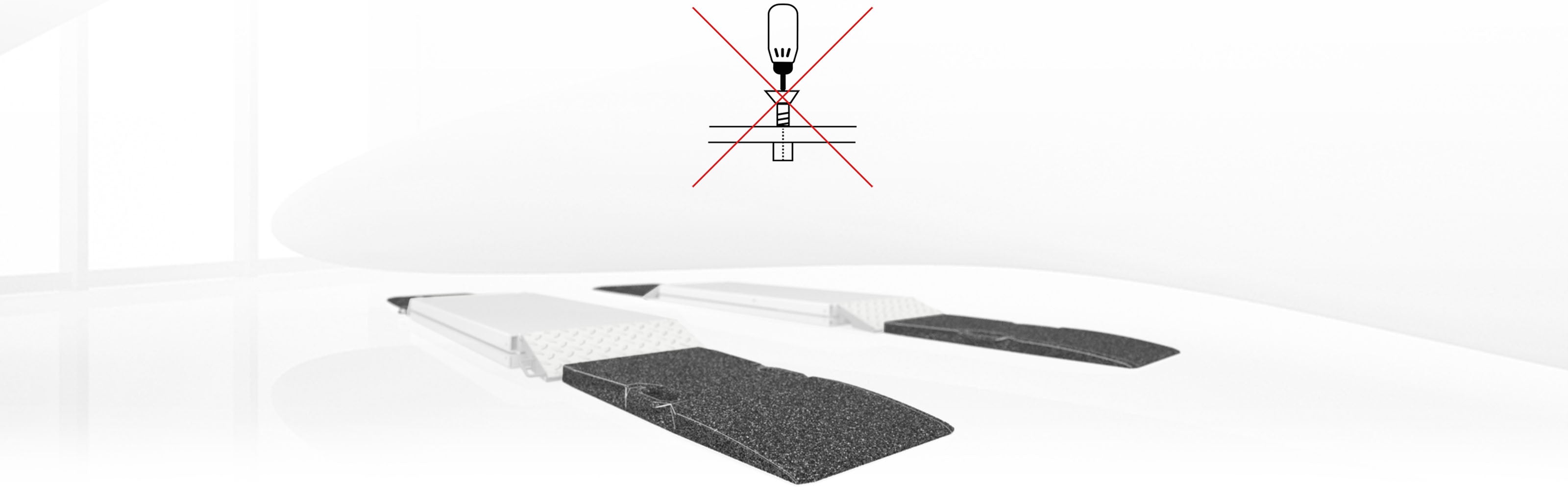 Icon keine Befestigung der Auffahrrampen notwendig