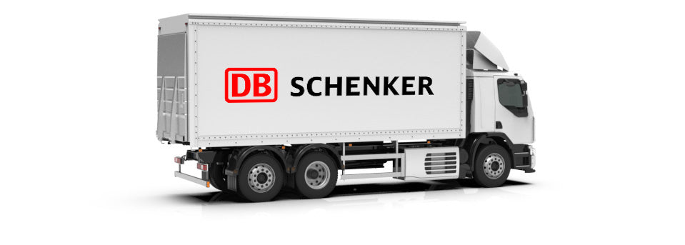Spedition Lastwagen mit Firmenlogo DB Schenker
