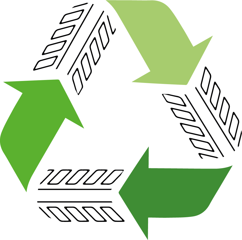 Icon Hergestellt aus recyceltem Gummi